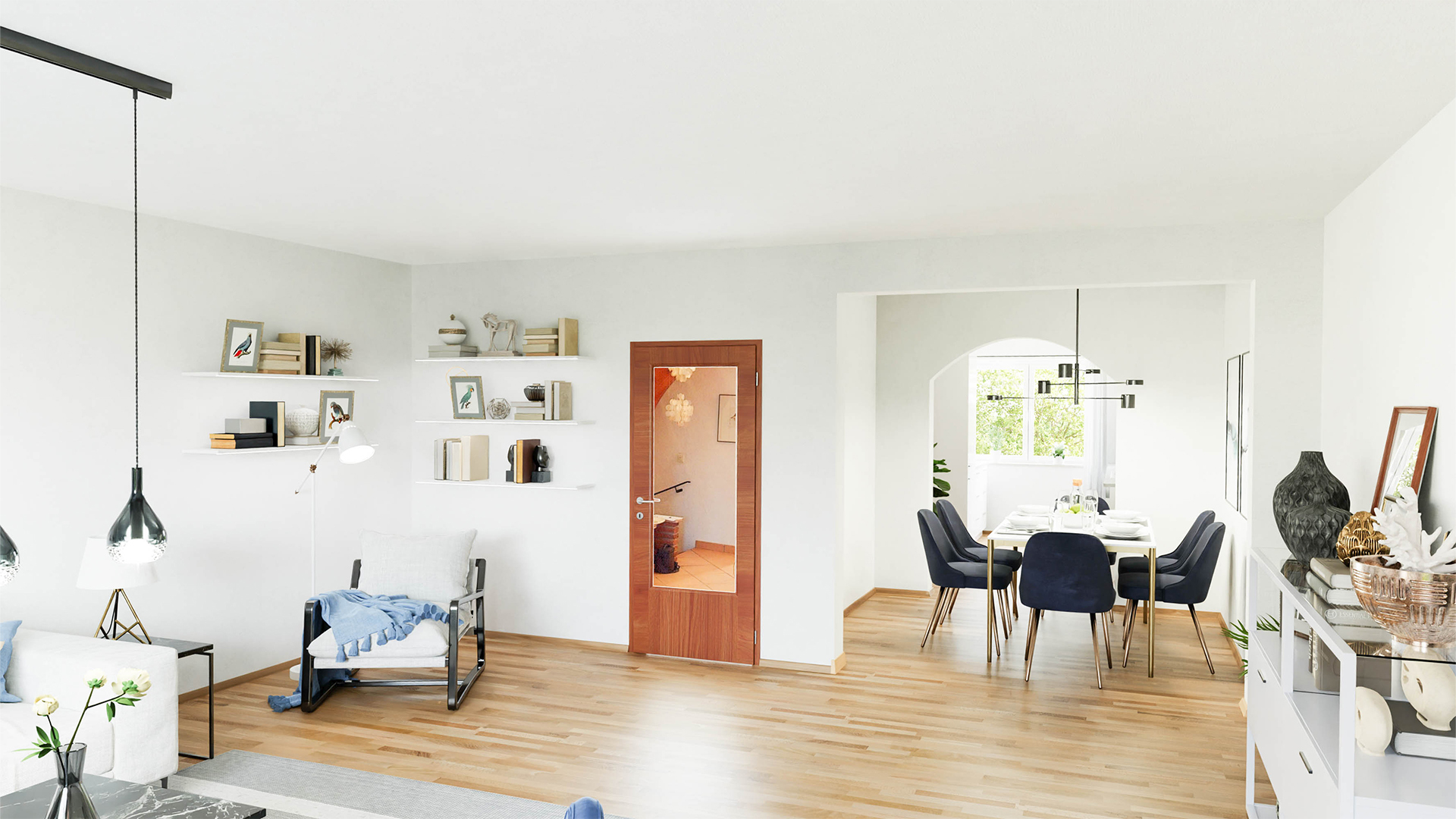 Wohn- Esszimmer Visualisierung
