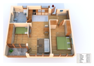 Scheßlitz Grundriss 2-Zimmer Whg.
