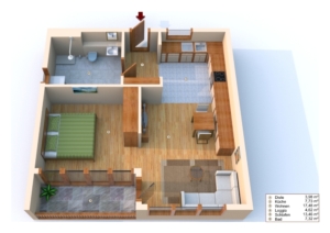 Scheßlitz Grundriss 1-Zimmer Whg.