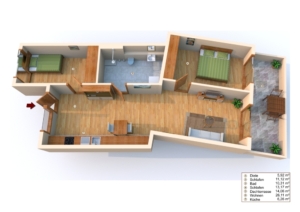 Scheßlitz Grundriss 3-Zimmer Whg.