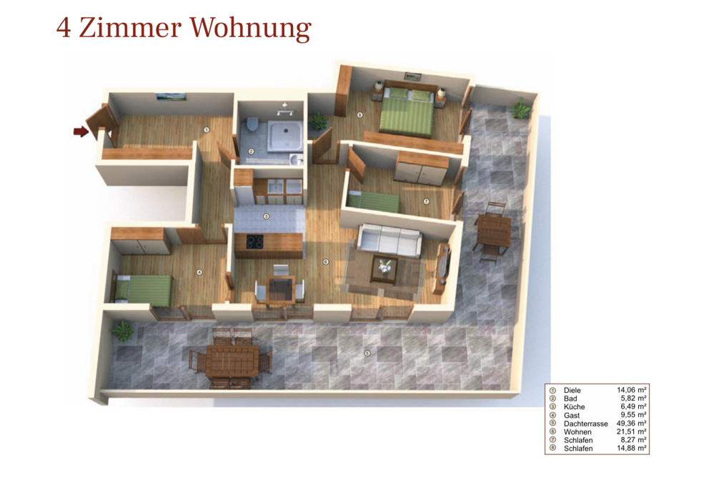 WE 61 Grundriss Visualisierung