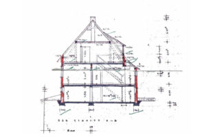 Original Schnittzeichnung 1954