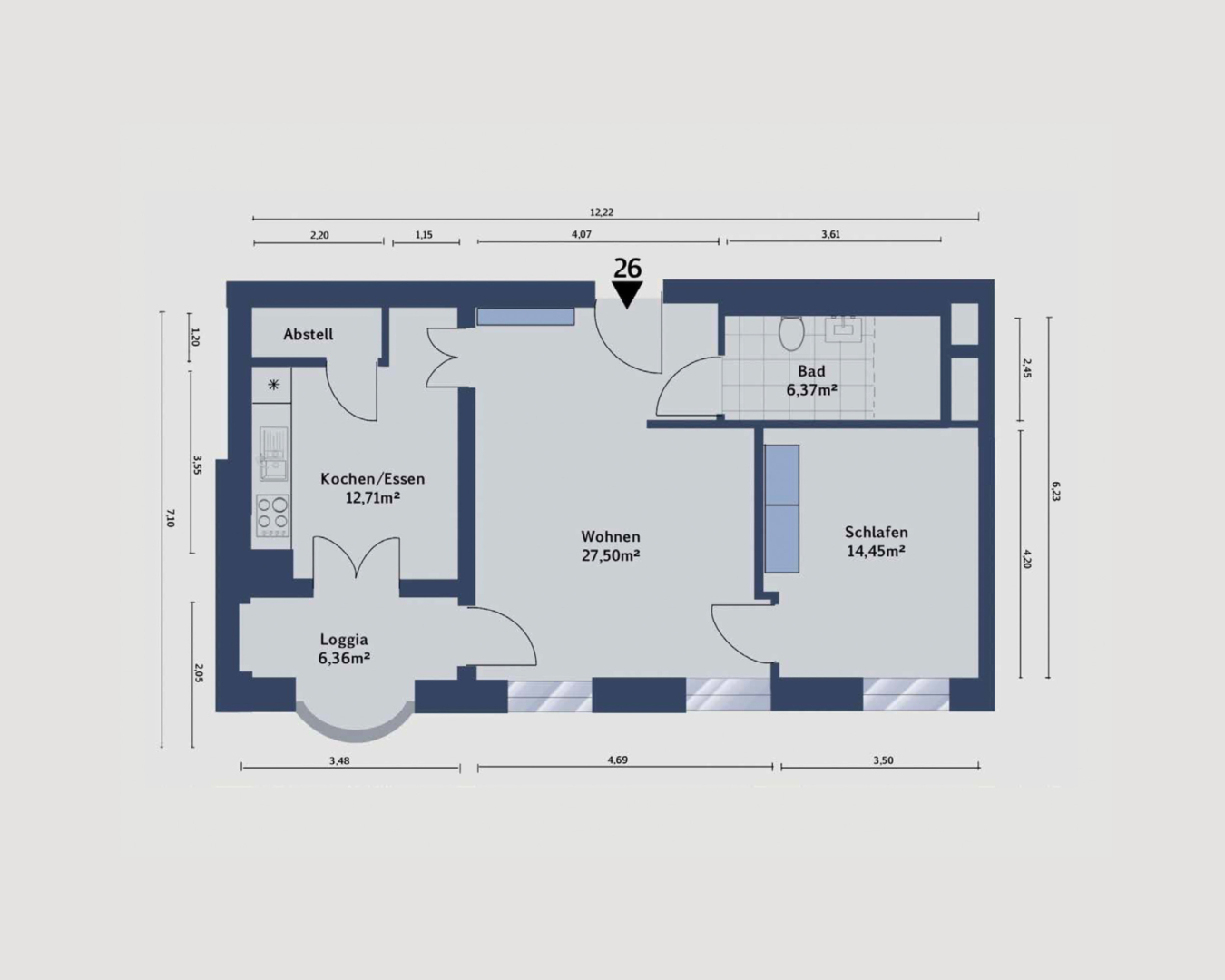 Wohnung 26 Grundriss