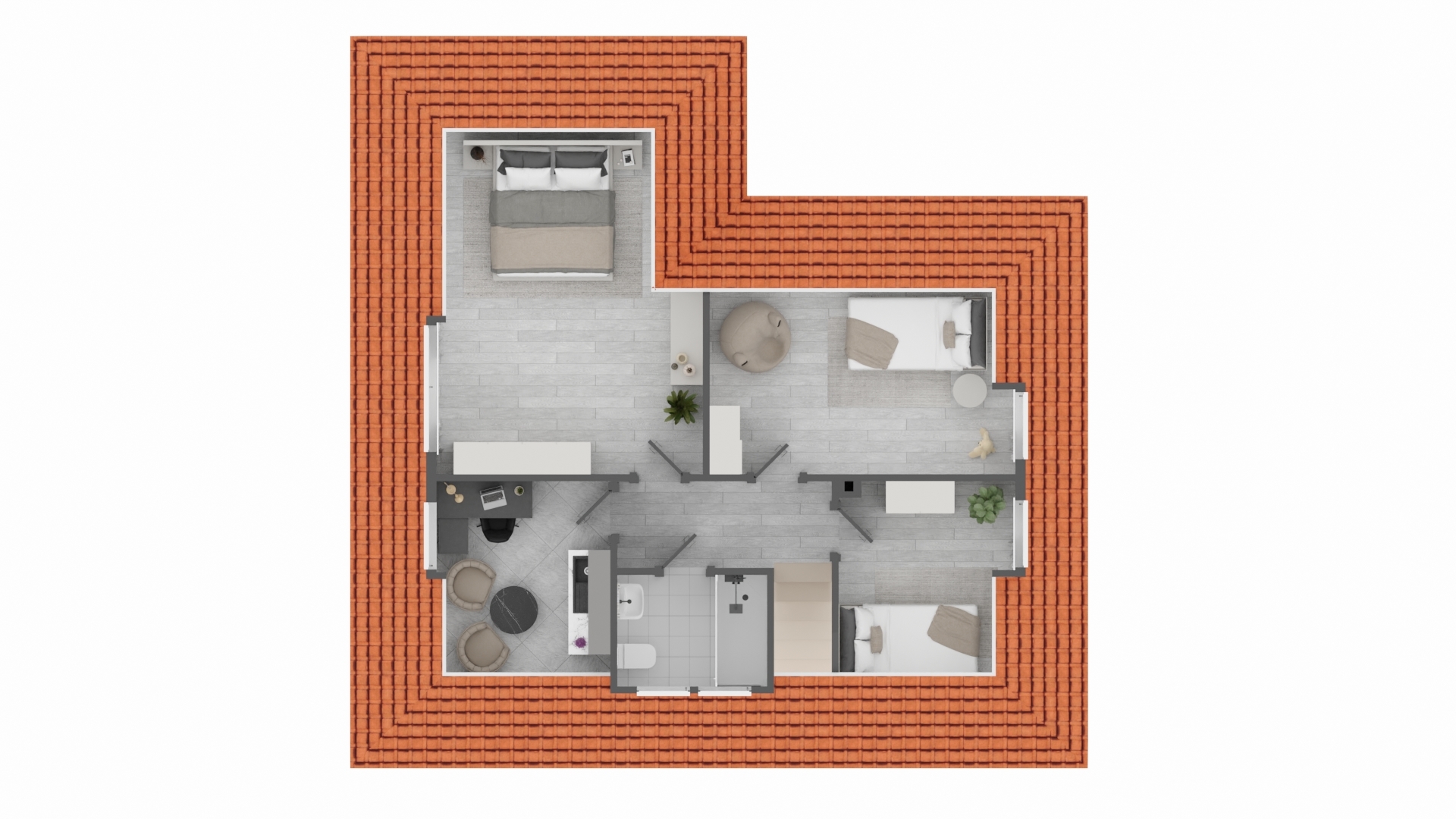 Grundriss OG möbliert