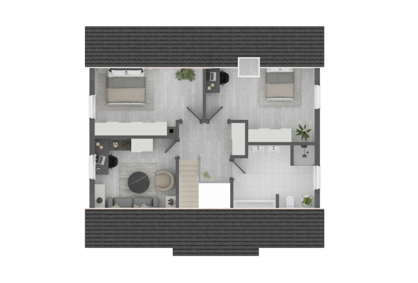 Grundriss Obergeschoss (3D)