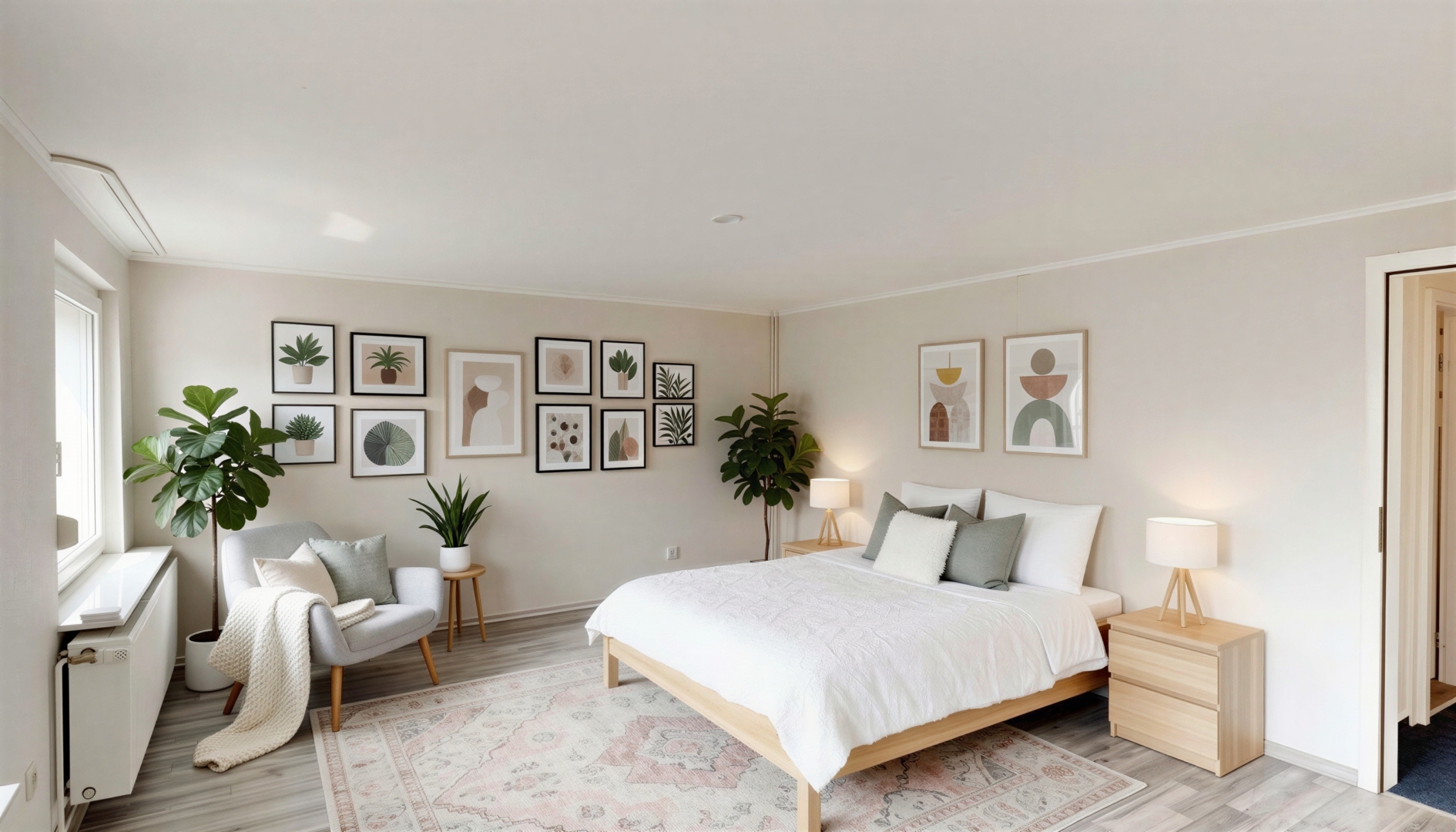 Schlafzimmer (mit KI eingerichtet)