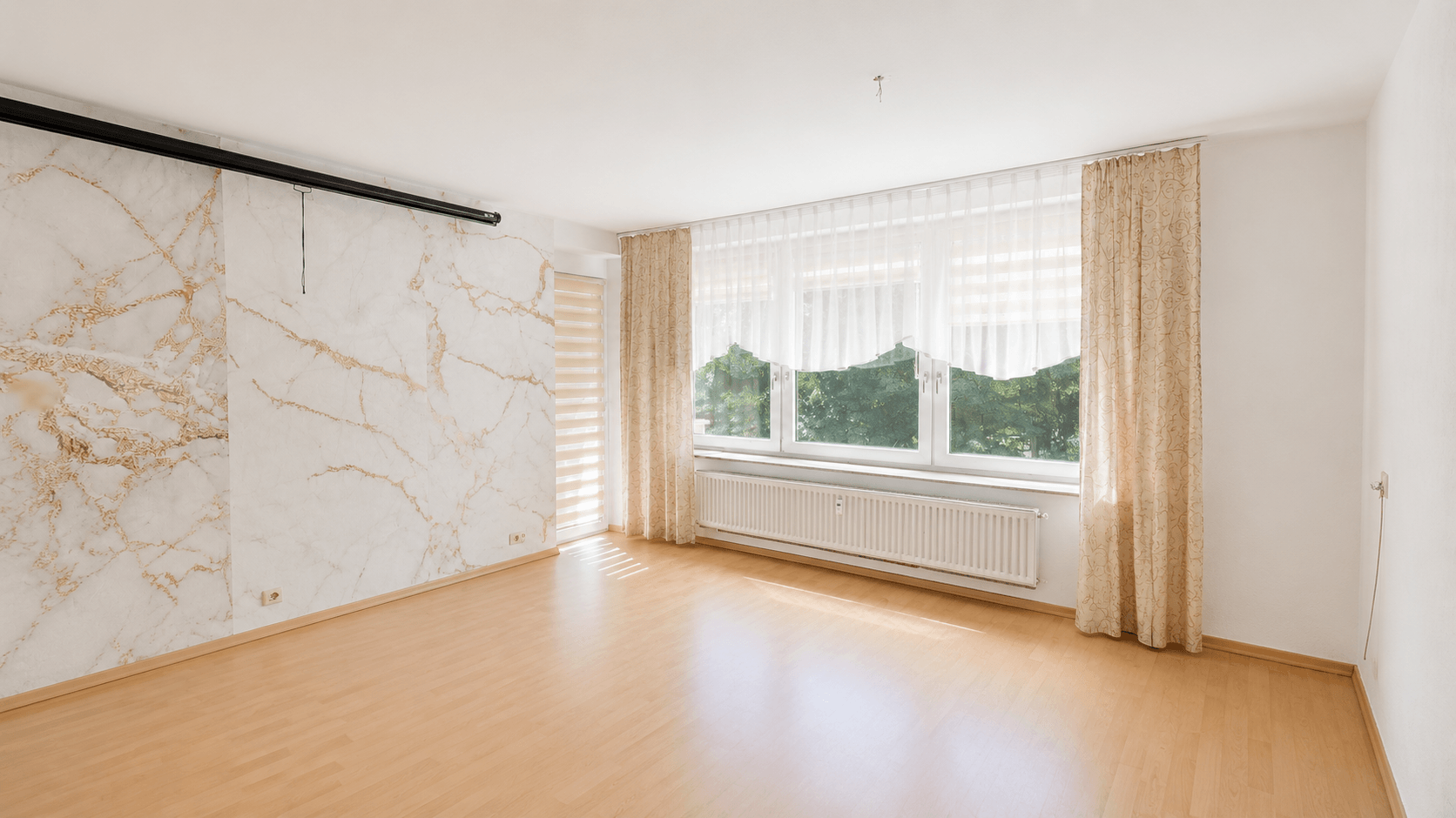 Wohnzimmer mit KI geräumt