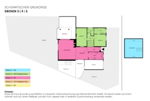 Grundriss Ebenen 3 | 4 | 5